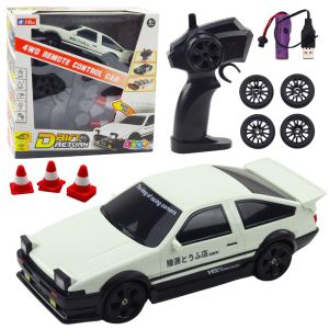 Coche Deportivo RC Blanco con Ruedas Intercambiables