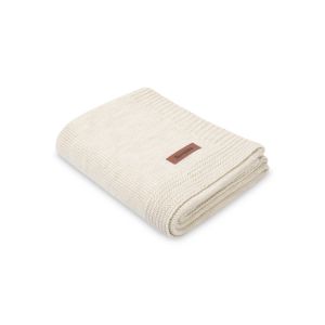 Manta de Bebé 100% Lana Merino Melange 90x75 – Beige Claro, Termorreguladora