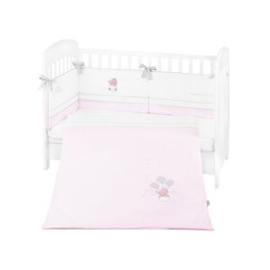 Juego de cama bordado Kikkaboo 2 piezas EU Style 60/120 Rosa