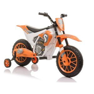 Moto Eléctrica Infantil Naranja con Dos Marchas y Audio