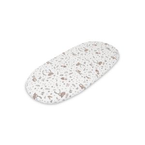 Sábana Ajustable para Capazo Sensillo de Algodón Beige