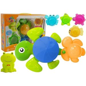 Kit de baño tortugas con cascada de plástico