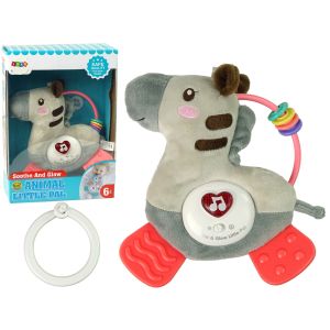 Sonajero de Teether Interactivo en Forma de Cebra Gris