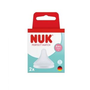 Chupete de Silicona Nuk XL para Biberones - 2 Piezas
