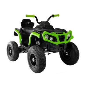 Quad Eléctrico Infantil Lean Cars con Ruedas Neumáticas - Negro