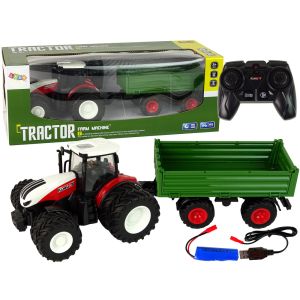Tractor RC con Remolque 1:24 Rojo Verde