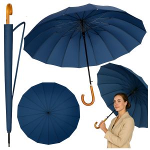 Sombrilla automática grande con cubierta de hombro azul marino 115 cm