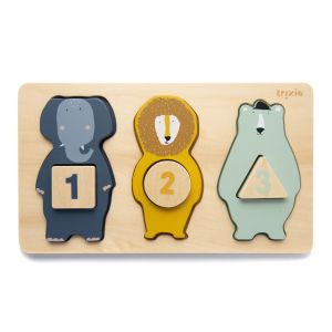 Puzzle de Números de Madera Trixie - Aprendizaje Divertido
