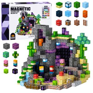 Bloques magnéticos Pixels de Lean toys mostrando colores vibrantes.