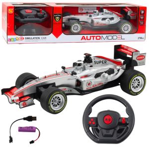 Coche de Carreras RC Control Remoto 1:12 Plata