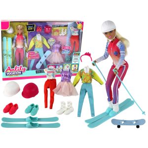 Muñeca Anlily con Accesorios de Esquí y Deportes