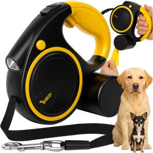 Correa automática para perros Purlov con linterna LED 5m