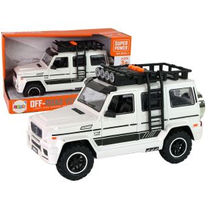 Coche todoterreno blanco a pilas