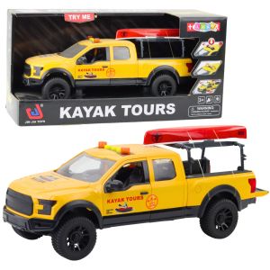 Vehículo Todo Terreno con Kayak, Luces y Sonidos Amarillo