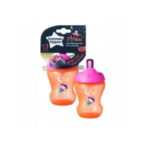Taza con Pajita Tommee Tippee 230ml Rosa para Bebés