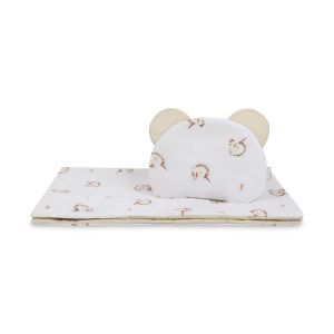 Set de Cochecito Unicornio Beige de Sensillo - Manta y Almohada