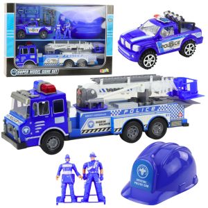 Set Grande de Policía con Coche y Figuras
