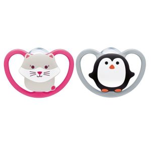 Chupetes Nuk Space para Bebés 6-18 meses - 2 Piezas