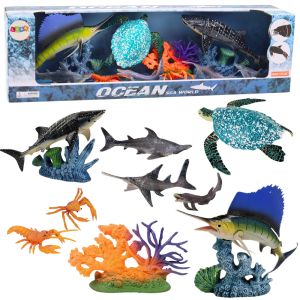 Set de Figuras de Animales Marinos con Elementos Móviles