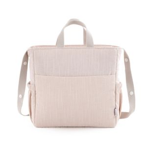 Bolso maternal boho Cloe rosa 16x43x37 cm