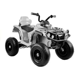 Quad Eléctrico Infantil con Ruedas Llenas - Blanco