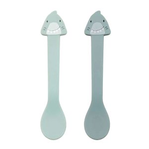 Cucharas de Silicona Mr. Shark Trixie - 2-pack para bebé