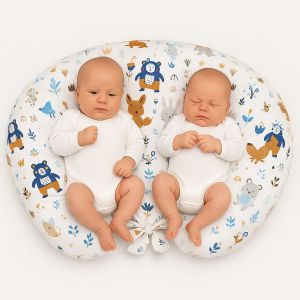 Almohada de Lactancia Doble My Sweet Baby - Osos Azules