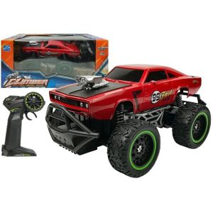 Coche Teledirigido Todoterreno R/C con Ruedas Altas Rojo