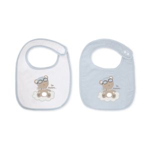 Set de 2 baberos de rizo Dreamy Flight Azul Kikkaboo