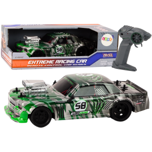 Coche de Control Remoto 1:16 con Ruedas de Goma Verde