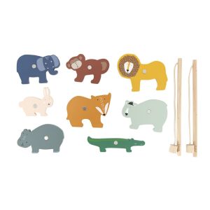 Juego de pesca de madera Trixie para bebés - Diversión educativa