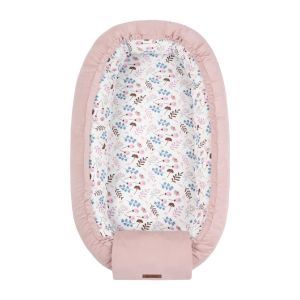 Nido de Bebé Reversible Velvet Twigs Rosa 80x45 – Cocoon Ajustable y Acolchado