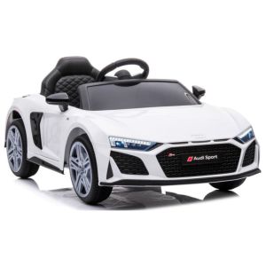 Coche Eléctrico Infantil Audi R8 Blanco con Control Remoto