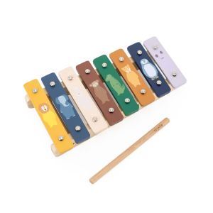 Xilófono de madera Trixie para bebés - Juguete musical colorido
