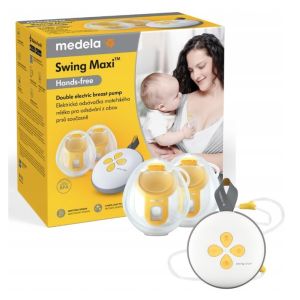 Sacaleches eléctrico doble manos libres Medela Swing Maxi con conchas colectoras