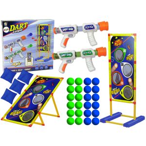 Juego de Lanzamiento 4 en 1 con Pistola de Pelotas