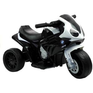 Moto eléctrica infantil BMW S1000RR negra triciclo