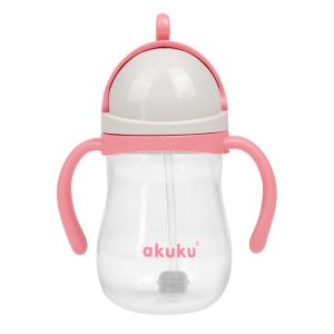 Biberón con Pajita Akuku Rosa - Ideal para Bebés