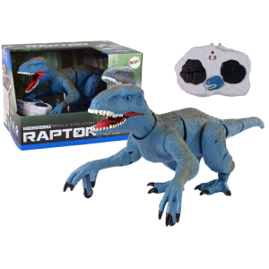 Dinosaurio Velociraptor Control Remoto Azul