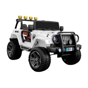 Coche eléctrico 4x4 WXE-1688 blanco con diseño moderno.