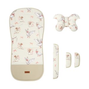 Set Deluxe Silla de Paseo Muselina Oca y Ratón: Colchoneta, Cojín y Fundas Sensillo