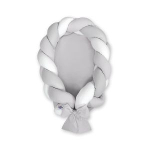 Nido Trenzado 2 en 1 My Sweet Baby - Blanco y Gris