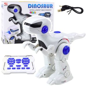 Robot dinosaurio tirano REX interactivo de Lean toys en acción.