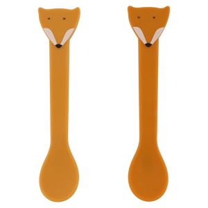 Cucharas de Silicona 2-Pack Mr. Fox Trixie para Bebés