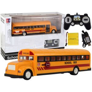 Autobús Escolar Control Remoto Amarillo con Puertas Abatibles