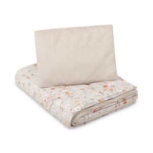 Set de Cuna Reversible Velvet Bloom Beige Sensillo