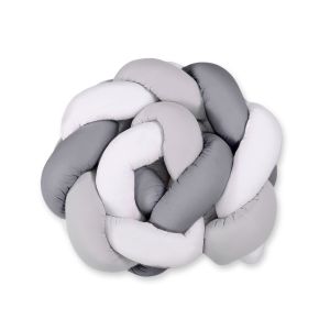 Protectores de Cuna Knot Bumper My Sweet Baby - Blanco, Gris y Antracita