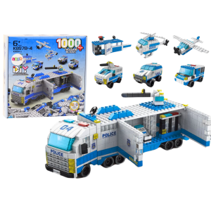 Set de Construcción 6 en 1 Vehículos de Policía 1000 pcs