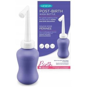 Botella postparto de lavado perineal Lansinoh 360 ml con boquilla curvada