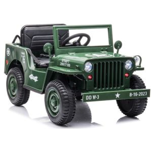 Coche Eléctrico Infantil JH-103 Verde Militar 4x4